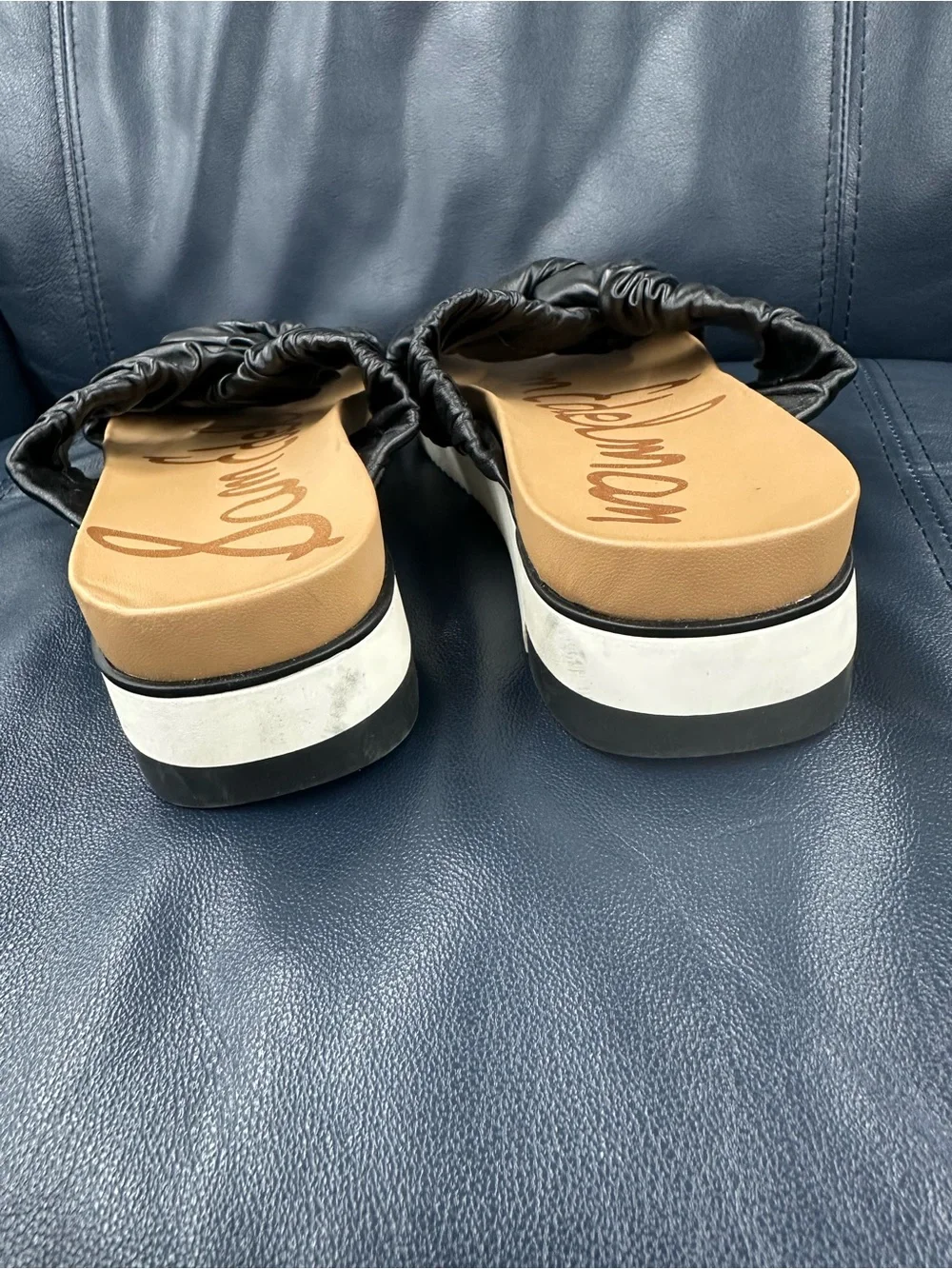 Sam Edelman Black Slide Sandals with Knotted Straps size 9 women’s